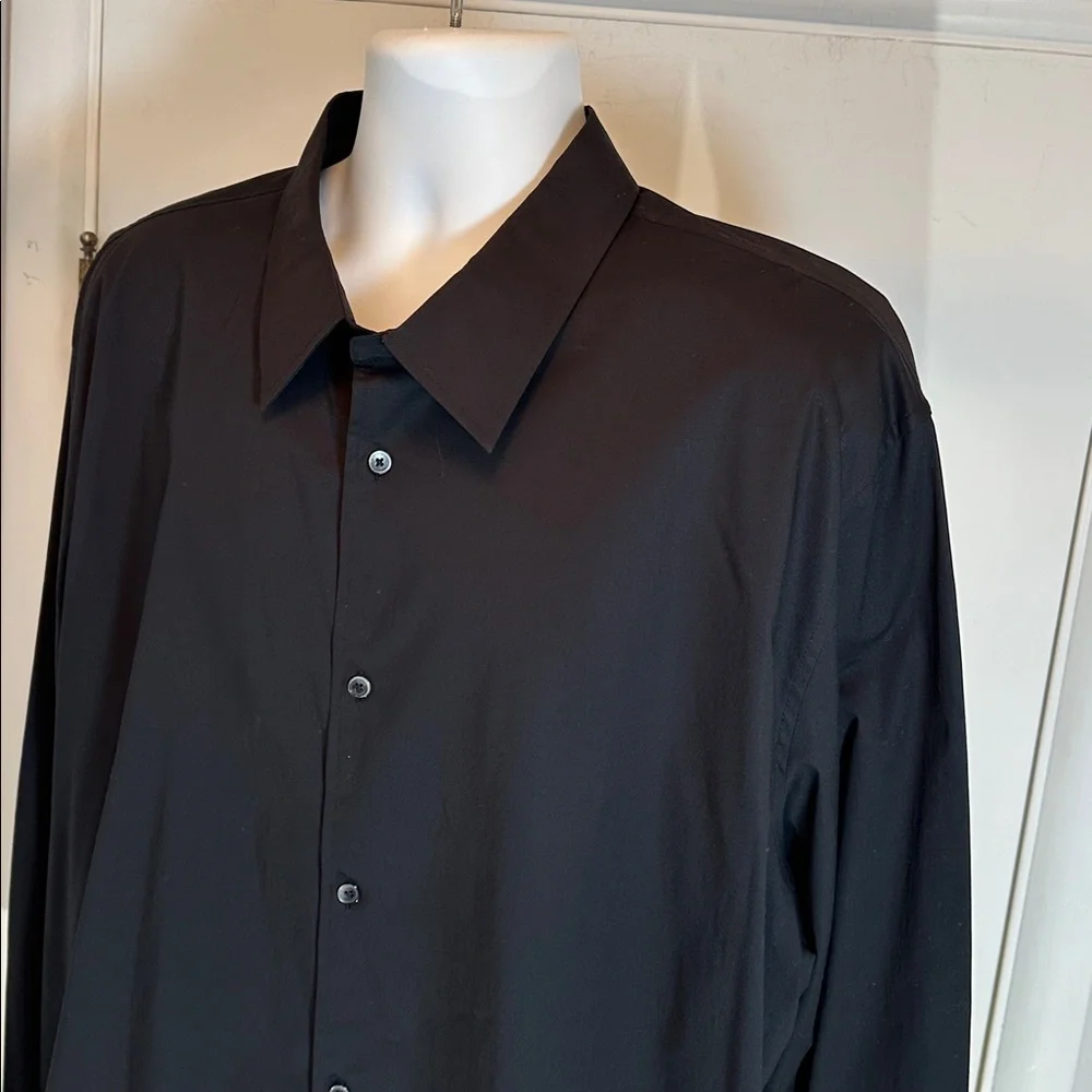 Calvin Klein Cotton Stretch Long Sleeve Black Dress Shirt XXL NWT